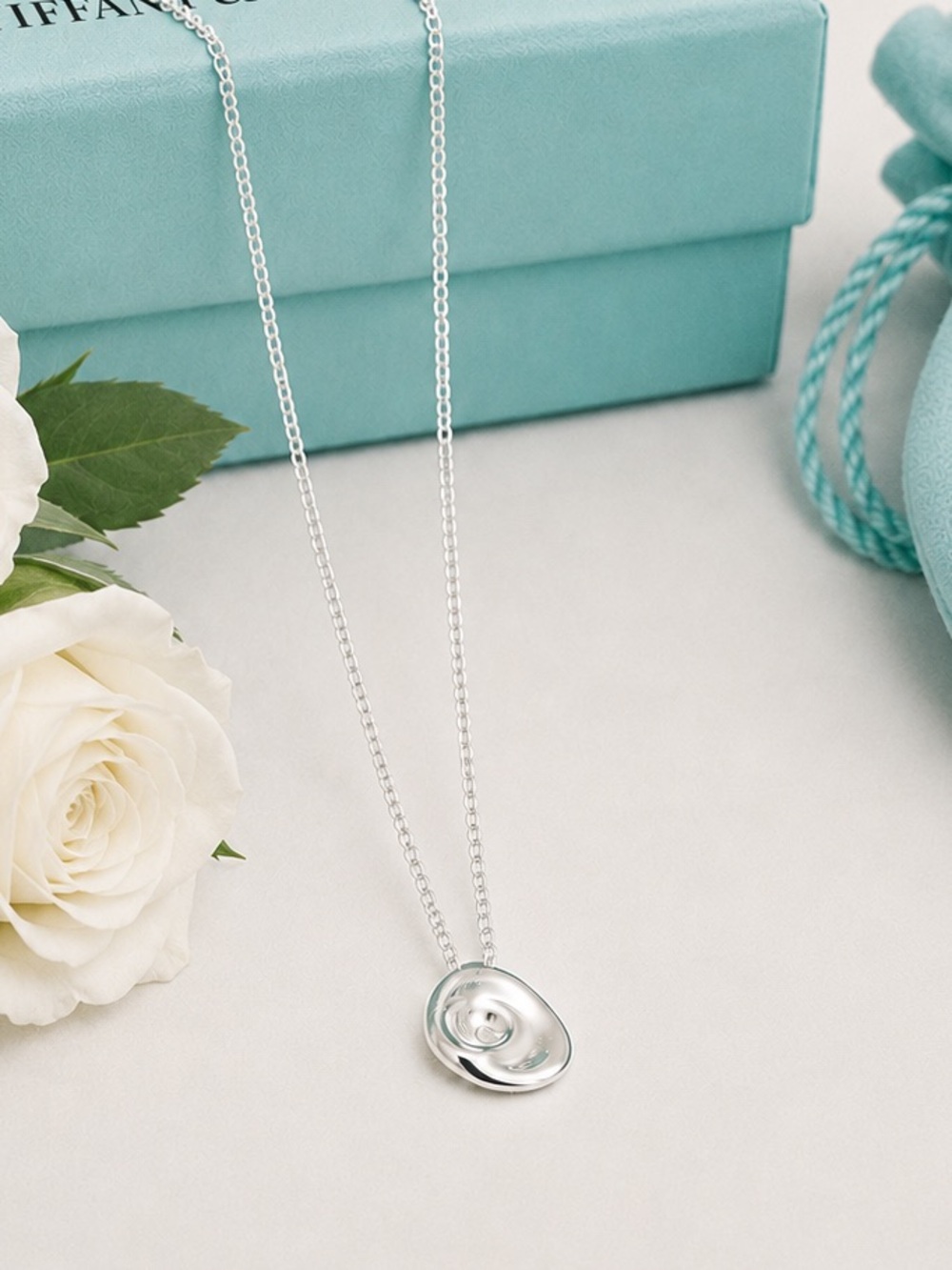 Tiffany & Co. Aries Zodiac Elsa Peretti Sterling Silver Pendant Necklace 16”